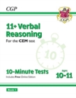 11+ CEM 10-Minute Tests: Verbal Reasoning - Ages 10-11 Book 1 (with Online Edition) - Book