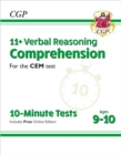 11+ CEM 10-Minute Tests: Comprehension - Ages 9-10 (with Online Edition) - Book