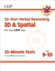 11+ CEM 10-Minute Tests: Non-Verbal Reasoning 3D & Spatial - Ages 9-10 (with Online Edition) - Book