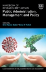 Handbook of Research Methods in Public Administration, Management and Policy - eBook