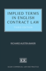 Implied Terms in English Contract Law - eBook
