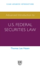 Advanced Introduction to U.S. Federal Securities Law - eBook