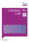 SQE - Criminal Law 3e - Book