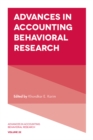 Advances in Accounting Behavioral Research - eBook