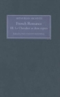 French Arthurian Romance III : Le Chevalier as deus espees - Book