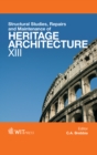 Structural Studies, Repairs and Maintenance of Heritage Architecture XIII - eBook