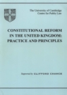 Constitutional Reform in the United Kingdom : Principles and Practice - eBook