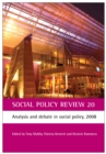 Social Policy Review 20 : Analysis and debate in social policy, 2008 - eBook