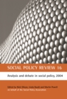 Social Policy Review 16 : Analysis and debate in social policy, 2004 - eBook