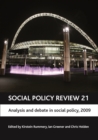 Social Policy Review 21 : Analysis and debate in social policy, 2009 - eBook
