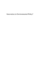 Innovation in Environmental Policy? : Integrating the Environment for Sustainability - eBook