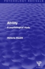 Ability (Psychology Revivals) : A Psychological Study - Book