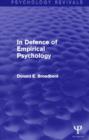 In Defence of Empirical Psychology (Psychology Revivals) - Book