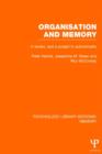 Organisation and Memory (PLE: Memory) : A Review and a Project in Subnormality - Book