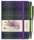 Waverley S.T. (S): Heather Mini with Pen Pocket Genuine Tartan Cloth Commonplace Notebook - Book
