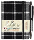 Waverley S.T. (S): Black & White Mini with Pen Pocket Genuine Tartan Cloth Commonplace Notebook - Book