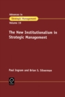 The New Institutionalism in Strategic Management - eBook