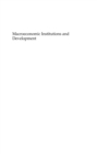 Macroeconomic Institutions and Development - eBook