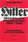 Hitler Speeches and Proclamations : 1935-38 v. 2 - Book