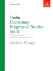 Elementary Progressive Studies, Set II for Violin - Book