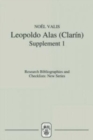 Leopoldo Alas [Clarin] : An Annotated Bibliography: Supplement I - Book