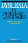 Dyslexia in Different Languages - Book
