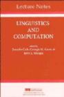 Linguistics and Computation - Book
