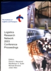 LOGISTICS RESEARCH NETWORK 2003 CONFEREN - Book