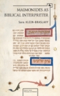 Maimonides as Biblical Interpreter - Book