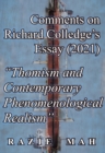 Comments on Richard Colledge's Essay (2021) "Thomism and Contemporary Phenomenological Realism" - eBook