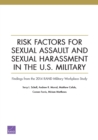 Risk Factors for Sexual Assault and Sexual Harassment in the U.S. Military - Book