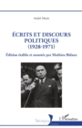 Ecrits et discours politiques (1928-1971) - eBook