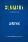 Summary: Judgment : Review and Analysis of Tichy and Bennis' Book - eBook