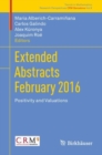 Extended Abstracts February 2016 : Positivity and Valuations - eBook
