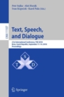 Text, Speech, and Dialogue : 21st International Conference, TSD 2018, Brno, Czech Republic, September 11-14, 2018, Proceedings - eBook