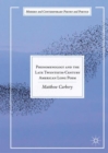 Phenomenology and the Late Twentieth-Century American Long Poem - Book
