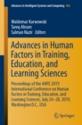 Advances in Human Factors in Training, Education, and Learning Sciences : Proceedings of the AHFE 2019 International Conference on Human Factors in Training, Education, and Learning Sciences, July 24- - eBook