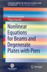 Nonlinear Equations for Beams and Degenerate Plates with Piers - Book