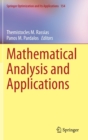 Mathematical Analysis and Applications - Book