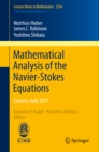 Mathematical Analysis of the Navier-Stokes Equations : Cetraro, Italy 2017 - eBook