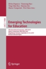 Emerging Technologies for Education : 4th International Symposium, SETE 2019, Held in Conjunction with ICWL 2019, Magdeburg, Germany, September 23–25, 2019, Revised Selected Papers - Book