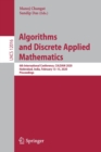 Algorithms and Discrete Applied Mathematics : 6th International Conference, CALDAM 2020, Hyderabad, India, February 13–15, 2020, Proceedings - Book