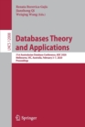 Databases Theory and Applications : 31st Australasian Database Conference, ADC 2020, Melbourne, VIC, Australia, February 3-7, 2020, Proceedings - Book