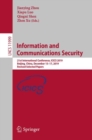 Information and Communications Security : 21st International Conference, ICICS 2019, Beijing, China, December 15-17, 2019, Revised Selected Papers - eBook