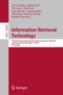 Information Retrieval Technology : 15th Asia Information Retrieval Societies Conference, AIRS 2019, Hong Kong, China, November 7-9, 2019, Proceedings - eBook