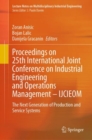 Proceedings on 25th International Joint Conference on Industrial Engineering and Operations Management - IJCIEOM : The Next Generation of Production and Service Systems - Book