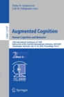 Augmented Cognition. Human Cognition and Behavior : 14th International Conference, AC 2020, Held as Part of the 22nd HCI International Conference, HCII 2020, Copenhagen, Denmark, July 19–24, 2020, Pro - Book