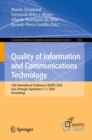 Quality of Information and Communications Technology : 13th International Conference, QUATIC 2020, Faro, Portugal, September 9-11, 2020, Proceedings - eBook