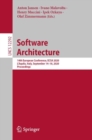Software Architecture : 14th European Conference, ECSA 2020, L'Aquila, Italy, September 14–18, 2020, Proceedings - Book