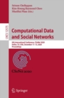 Computational Data and Social Networks : 9th International Conference, CSoNet 2020, Dallas, TX, USA, December 11-13, 2020, Proceedings - eBook
